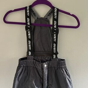 Gusti Kids Dark Gray Ski pants with Logo Straps